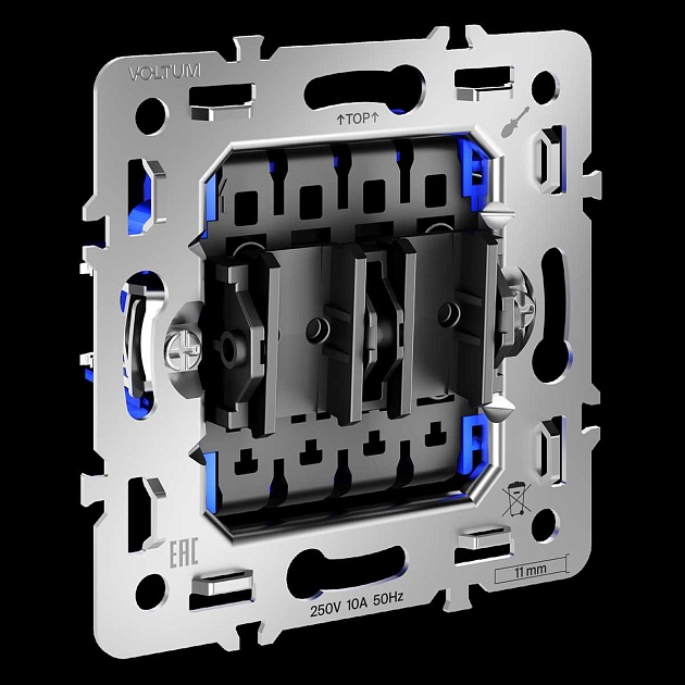 Механизм перекрестного переключателя двухклавишного 10А, S70 Voltum VLS0205M Фото № 1