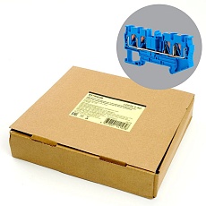 Зажим пружинный, 4-проводной проходной ЗНИ - 4 ,JXB PT 4, синий LD574-2-40 49254