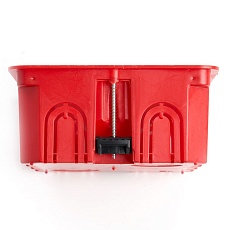 Коробка монтажная для полых стен, с пластиковыми зажимами, с крышкой, 120*92*45мм Stekker EBX30-02-1-20-120, красный 49008 5