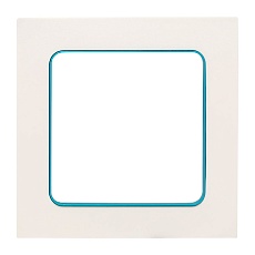 Стокгольм Рамка 1-местная белая с линией цвета синий EKF PROxima EXM-G-304-30