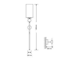 Настенный светильник KUTEK MOOD Natura NAT-K-1(Z) 1