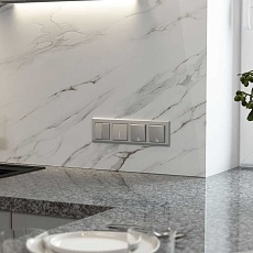 Выключатель Werkel одноклавишный проходной с подсветкой серебро W1112165 4690389195525 1