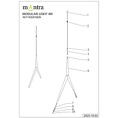 Подвесная люстра Mantra Arrecife 9369+9220 (8L) 4