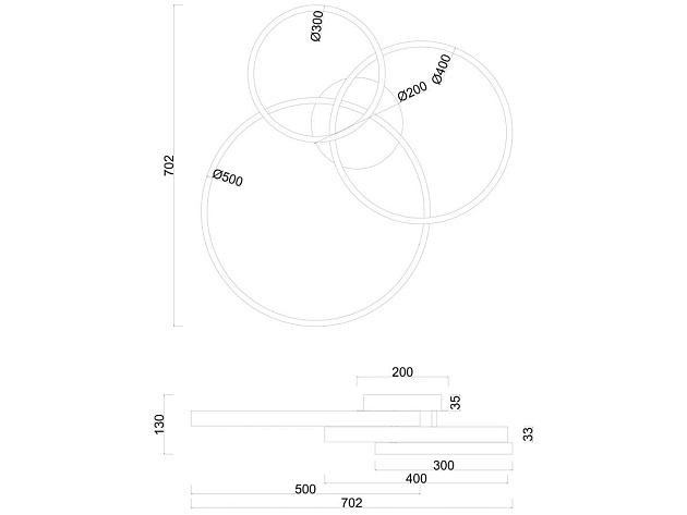 Потолочная светодиодная люстра Arte Lamp Sierra A2426PL-3BK Фото № 2