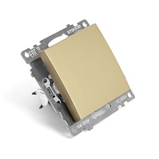 Переключатель одноклавишный перекрестный Stekker Катрин золото GLS10-7110-08 49221 2