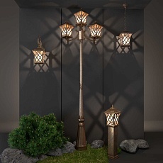 Уличный настенный светильник Elektrostandard Cassiopeya D черное золото a025295 2