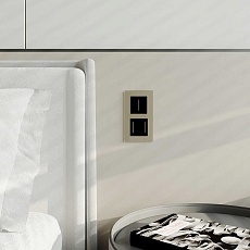 Сенсорный выключатель двухклавишный Werkel с подсветкой черный W4522008 4690389198052 5