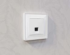 Комплект механизма компьютерной розетки AMBRELLA VOLT ALFA Белый матовый RJ-45(8P8C) CAT6 с шторкой QUANT (AP1320, VM188) MA132010 2