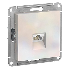 Розетка компьютерная RJ45 Systeme Electric AtlasDesign 5e кат UTP жемчужная ATN000483