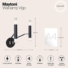 Бра Maytoni Vigo MOD620WL-04B 1