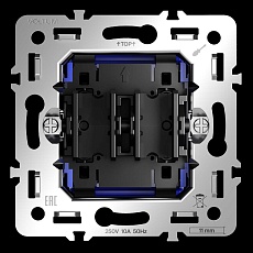 Механизм выключателя с самовозвратом двухклавишного 10А, S70 Voltum VLS0206M 1