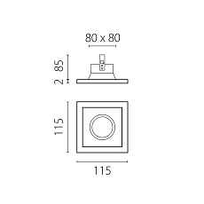 Комплект со светильником Lightstar Domino Quadro (214516+214507+214007) D51607BMOD 2