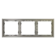 Рамка пластиковая Voltum S70 на 3 поста, (шелк) VLS100304 2