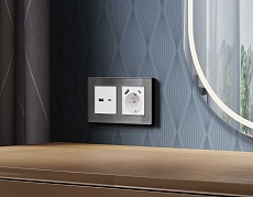 Лицевая панель розетки AMBRELLA VOLT AP1310 2