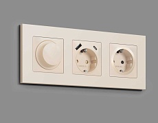 Лицевая панель розетки AMBRELLA VOLT AP3260 2