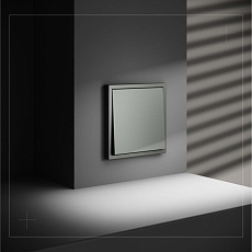 Проходной переключатель встраиваемый Voltum S70 одноклавишный 10А, (титан) VLS010306 4