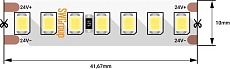 Светодиодная лента SWG 17,3W/m 168LED/m 2835SMD нейтральный белый 5M 005268 1