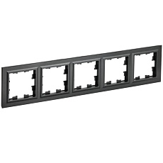 Рамка 5-постовая IEK Brite РУ-5-БрЧ черная BR-M52-K02