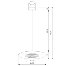 Подвесной светодиодный светильник Eurosvet Kontur 40031/1 LED белый 1