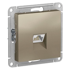Розетка компьютерная RJ45 Systeme Electric AtlasDesign 5e кат UTP шампань ATN000583