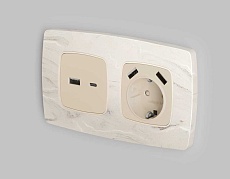 Лицевая панель розетки AMBRELLA VOLT OP3290 2