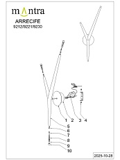 Настенный светильник Mantra Arrecife 9212 3
