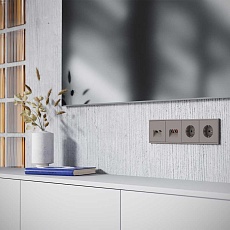 Накладка для розетки акустической 4-местной , S70 (капучино) Voltum VLS001514 3