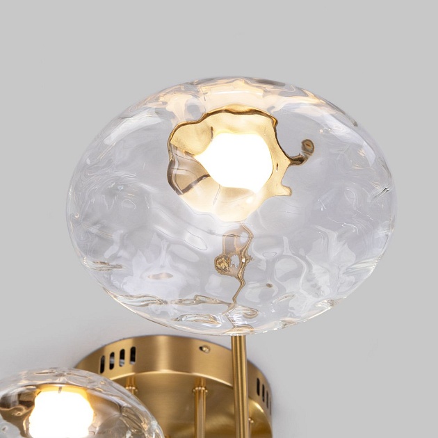 Потолочная светодиодная люстра Eurosvet Ripple 50389 LED латунь Фото № 3