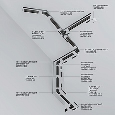 Шинопровод встраиваемый магнитный Maytoni Technical Exility TRX034-423W 1