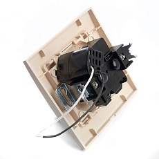 Розетка 2P+PE/USB Stekker Эрна со шторками слоновая кость PST16-9011-02 39237 2