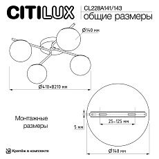 Потолочная люстра Citilux Адам Смарт CL228A141 3