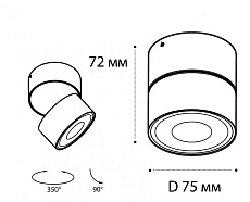 Светодиодный спот Italline IT02-010 black 3000K 1