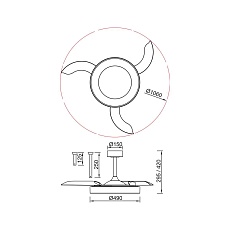 Люстра-вентилятор Mantra NISEKO FAN M 9011 4