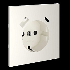 Накладка для розетки с заземлением и защитными шторками, с USB A+C, S70 (хлопок) Voltum VLS001013 2