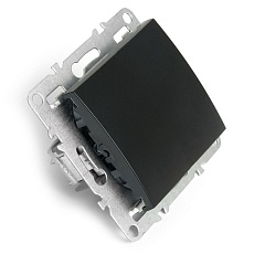 Выключатель одноклавишный Stekker Эрна черный PSW10-9103-03 49148 5