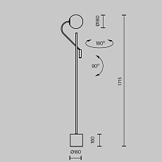 Торшер Maytoni Fly MOD230FL-01B 2