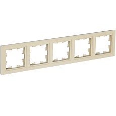 Рамка 5-постовая IEK Brite РУ-5-БрКр бежевая BR-M52-K10