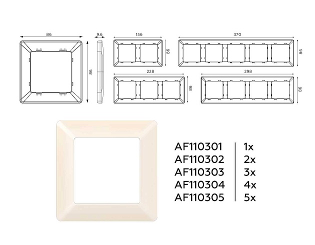 Рамка AMBRELLA VOLT AF110304 изображение 4 Рамка AMBRELLA VOLT AF110304 Фото № 4