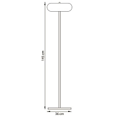 Торшер диммируемый 20W 3000K белый Catania Lightstar 689716 2