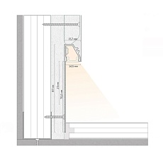 Теневой напольный плинтус FerGipps белый ПП 90 УТ000002531 1