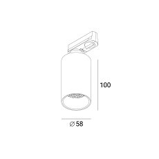 GRAFFIT Трековый светильник SPOT LED 48В 10Вт 3000К CRI90 36° NO-DIM угольно-черный 2