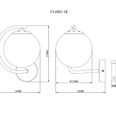 Бра Moderli Circle V11803-1W 1