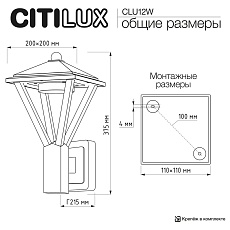Уличный настенный светильник Citilux Genox CLU12W 1