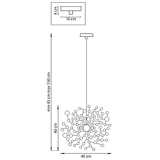 Комплект с подвесной люстрой Lightstar Extra (721134+572104) L1P721134 1