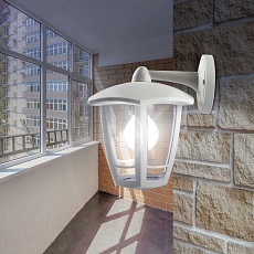 Садово-парковый светильник ЭРА «Дели 3» НБУ 07-40-004 белый 6-гранный настенный IP44 Е27 max60Вт Б0051198 3