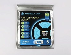 Светодиодная лента Ambrella Light 4,8W/m 60LED/m 2835SMD холодный белый 5M GS1003 3