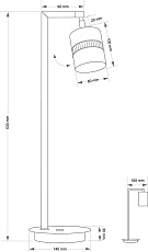 Настольный светильник KUTEK VESTO VES-LG-1(P) 1