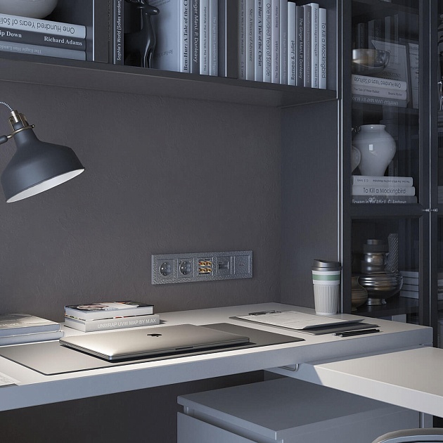 Акустическая розетка Werkel Hammer х4 серебряный W1285006 4690389163111 Фото № 4