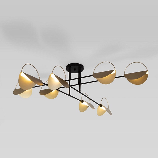 Потолочная люстра Eurosvet Grazia 70148/8 черный/золото Фото № 1