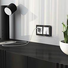 Перекрестный выключатель двухклавишный Werkel белый акрил W1123041 4690389197123 3